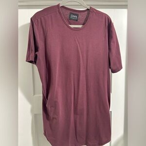 Cuts Clothing Men's Burgundy Short Sleeve Tee